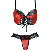 Gaelle - Seductive Bustier Set - Red - Christine le Duc