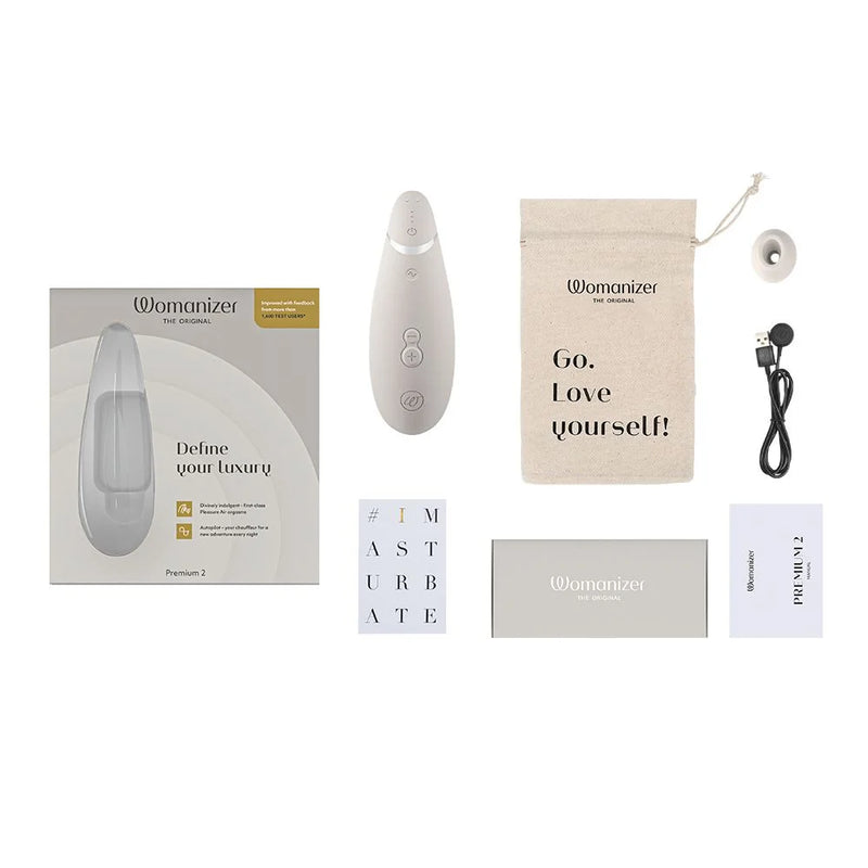 Womanizer Premium 2 - Warm Grey - Clitoral Stimulator