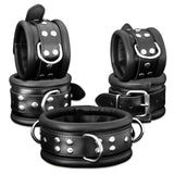 Leather Handcuffs 6,5 cm - Black