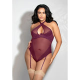 DRAMA QUEEN PLUS - Lace and mesh teddy - Your Perfect Moment